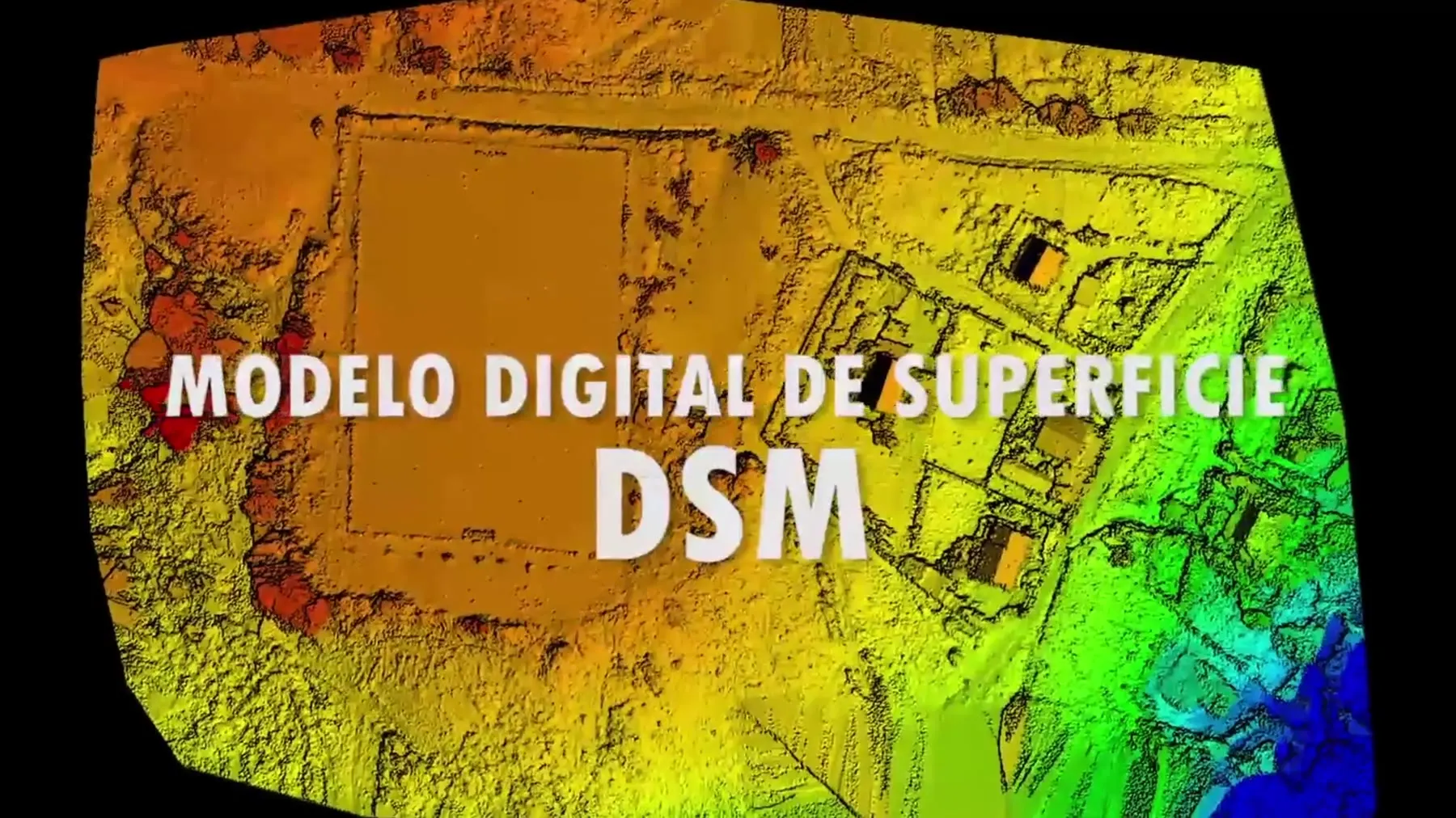 Modelo digital de superficie (DSM) de un terreno