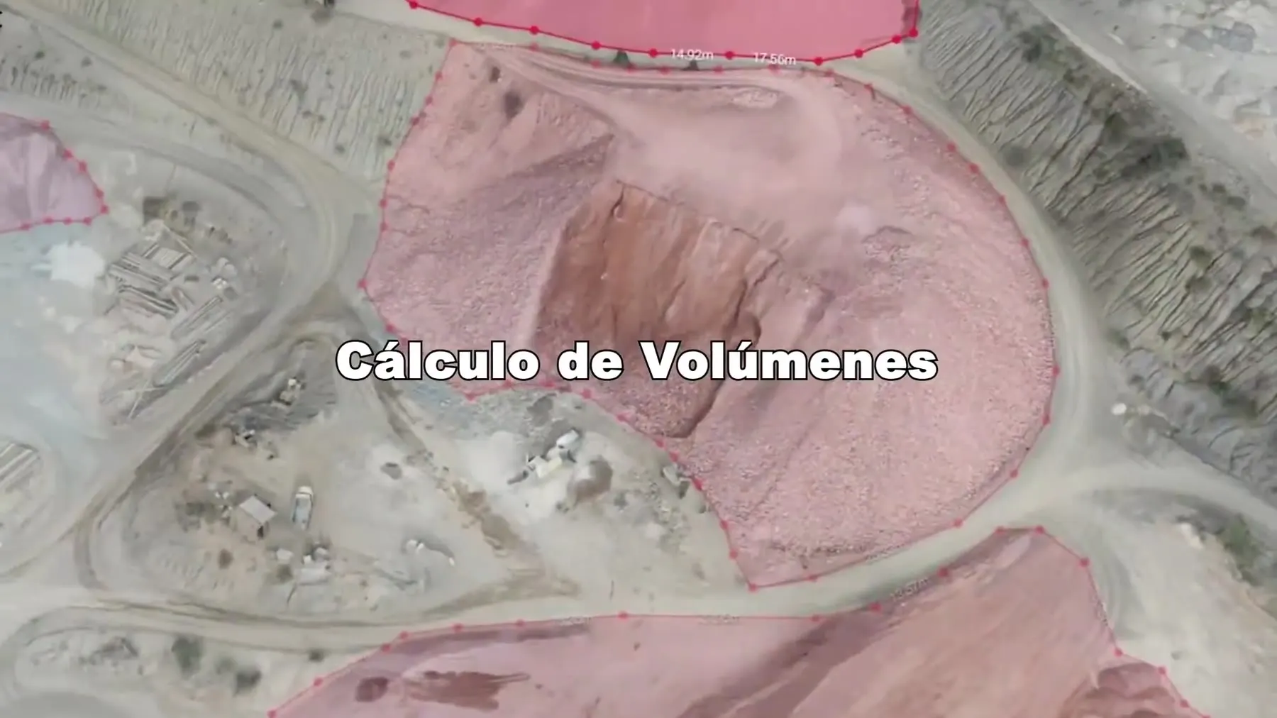 Cálculo de volúmenes sobre una cantera
