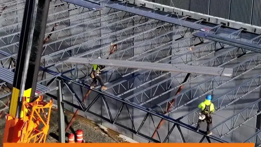 Inspección de una obra con dron