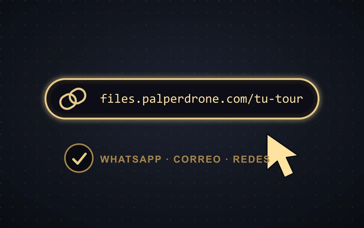Barra de dirección con el enlace del tour