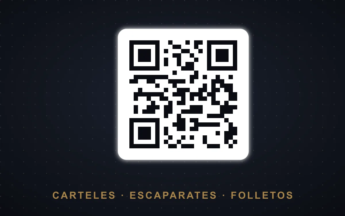 Código QR dentro de un cartel